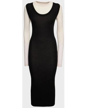 Marni Crew-neck Logo-embroidered Dress - Black