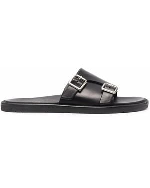 SCAROSSO Constantino Buckled Sandals - Black
