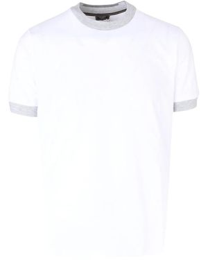 Peserico Ribbed Trim T-Shirt - White