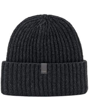 Slowear Ribbed-Knit Beanie Hat - Black