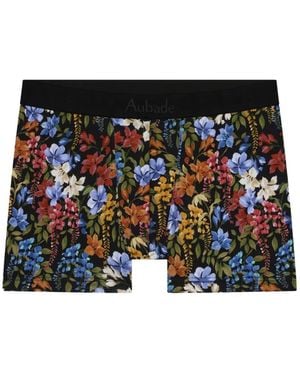 Aubade Floral-Print Boxer Briefs - Black
