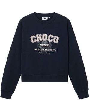 Chocoolate Graphic Crew-Neck Sweatshirt - Blue