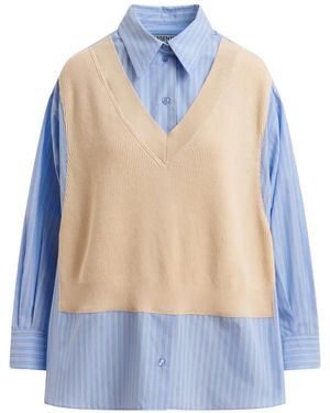 Essentiel Antwerp Striped-Pattern Shirt - Blue