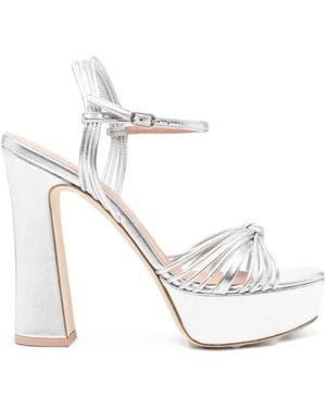 Malone Souliers Lucille Knotted Platform Sandals - White