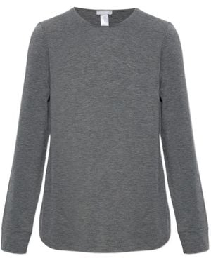 Hanro Natural Elegance Long-Sleeve Top - Gray