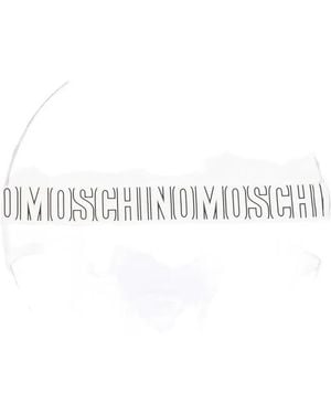Moschino Logo-Waistband Briefs - White