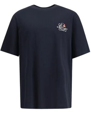 Loewe Camiseta con detalle del logo - Azul