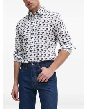 Joop! Pufferfish-Print Shirt - White