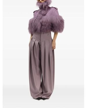 GIUSEPPE DI MORABITO High-Waist Trousers - Purple