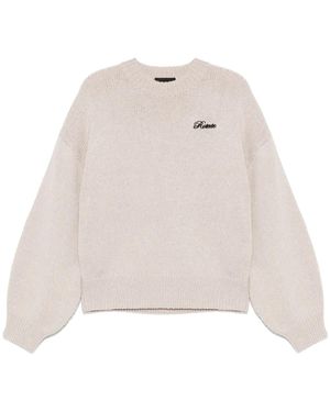 ROTATE BIRGER CHRISTENSEN Jersey de canalé con cuello redondo - Neutro