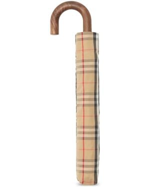 Burberry Vintage Check Paraplu - Wit