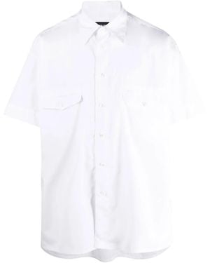 Giorgio Armani Short-Sleeve Button-Up Shirt - White
