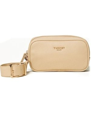 Twinset Bolso De Mano Con Letras Del Logo - Neutro
