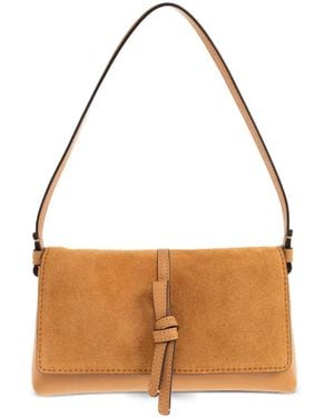 Kate Spade Small Loop Suede-Panelled Knotted Shoulder Bag - White