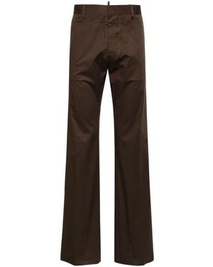 DSquared² Mid-Rise Twill Chino Trousers - Brown