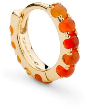 We by WHITEbIRD Aros Ismène En Oro Amarillo De 18Kt Con Cornalina - Blanco