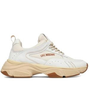 Love Moschino Panelled Trainers - White