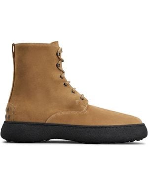 Tod's W. G. Lace-Up Ankle Boots - Brown