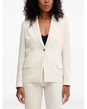 Morgan Pinstripe Blazer - Natural