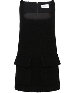 16Arlington Ambra Square-Neck Mini Dress - Black