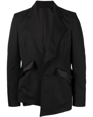 Sulvam Blazer Monopetto Asimmetrico - Nero
