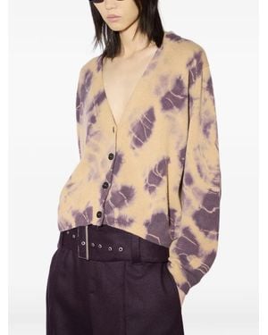 Liviana Conti Geknöpfter Cardigan Mit Batikmuster - Blau