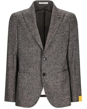 Tagliatore Textured Two-Button Jacket - Black