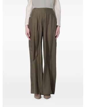 Ter Et Bantine Wide-Leg Silk Pants - Green
