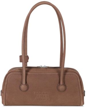 Marge Sherwood Nubuck Leather Clutch Bag - Brown
