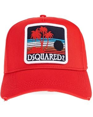 DSquared² Patch-Detail Baseball Cap - Red