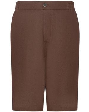 Franzese Collection Linen Bermuda Shorts - Brown