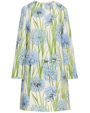 Oscar de la Renta Allium Poplin Dress - Blue