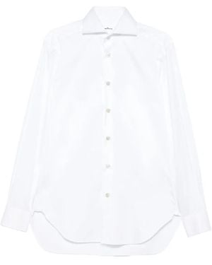 Kiton Long-Sleeve Cotton Shirt - White