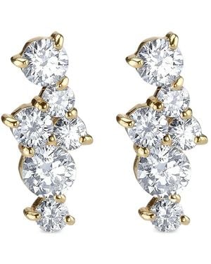 Sydney Evan Diamond Cocktail Bar Earrings - White