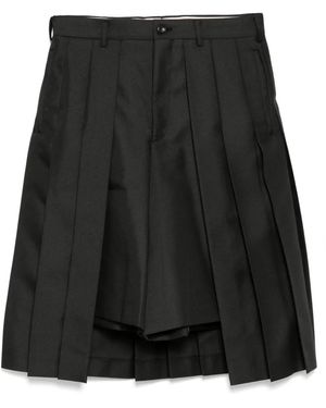 Comme des Garçons Pleated Shorts - Black