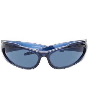 Balenciaga Reverse Xpander スクエアサングラス - ブルー