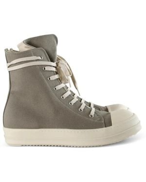 Rick Owens Lace-Up High-Top Sneakers - Natural