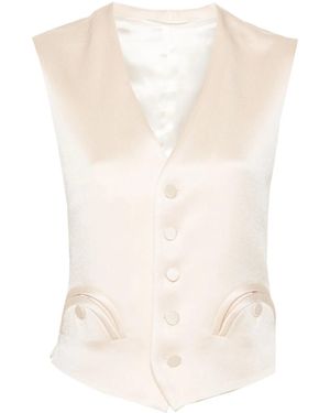 Blazé Milano Novalis Feral Satin Gilet - Natural