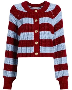 Cinq À Sept Striped Cardigan - Red