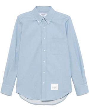 Thom Browne Jeanshemd Mit Rwb-Streifen - Blau