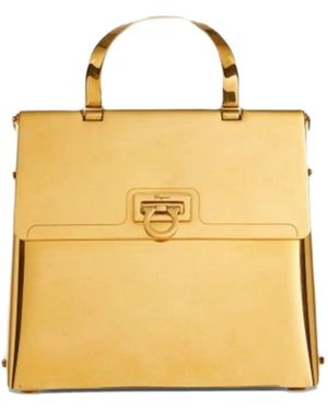 Ferragamo Small Trifolio Handbag - Yellow