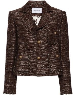 Dice Kayek Tweeded Blazer - Brown