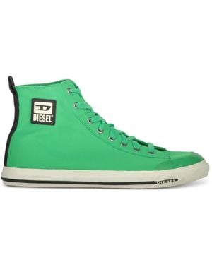 DIESEL Logo High Sneakers - Green