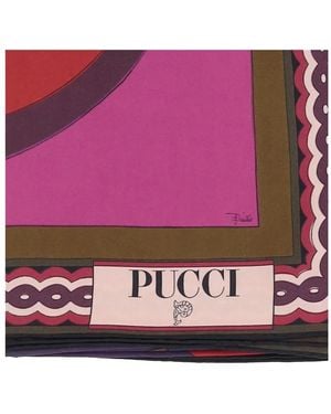 PUCCI Graphic-Print Silk Scarf - Purple