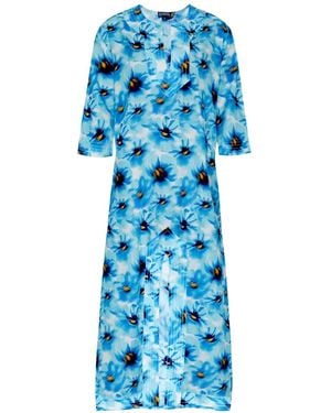 Vilebrequin Cotton Voile Kaftan Poppies - Kaftan - Leonor - Blue - Size Xs