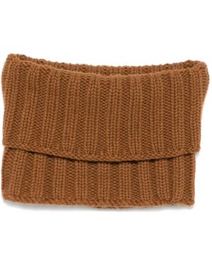 Dell'Oglio Ribbed Scarf - Brown