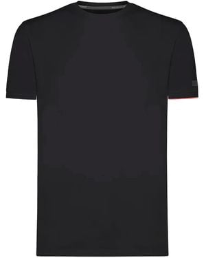 Rrd Rundhals-T-Shirt Mit Kontrastdetail - Schwarz
