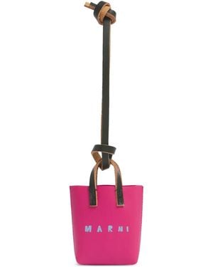 Marni Micro Tote Bag Charm - Pink