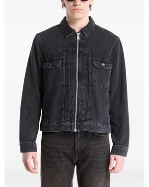 AllSaints Faded-Wash Denim Jacket - Black