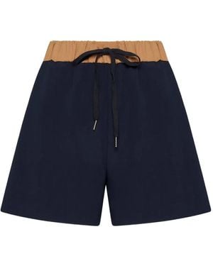 Blanca Vita ドローストリング ショートパンツ - ブルー